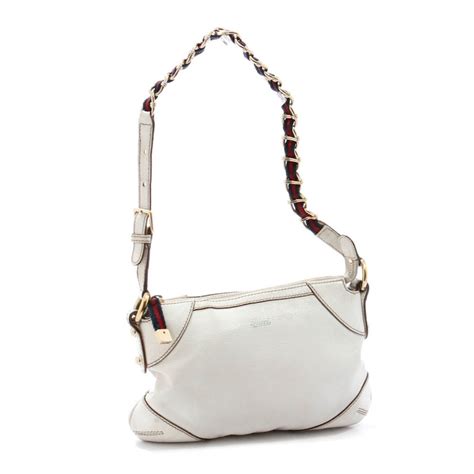 vintage gucci white shoulder bag